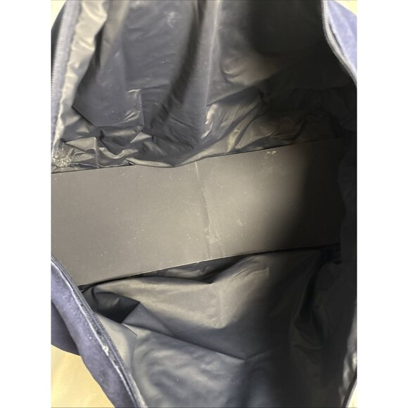 Ralph Lauren Vintage Navy Blue Canvas Duffel Bag White Straps & Embroidered Roya - Picture 7 of 10